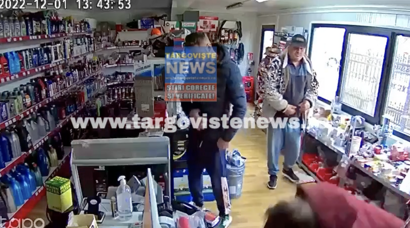 FOTO/VIDEO: Un bărbat a fost înregistrat în timp ce fura dintr-un magazin de piese auto din Lungulețu